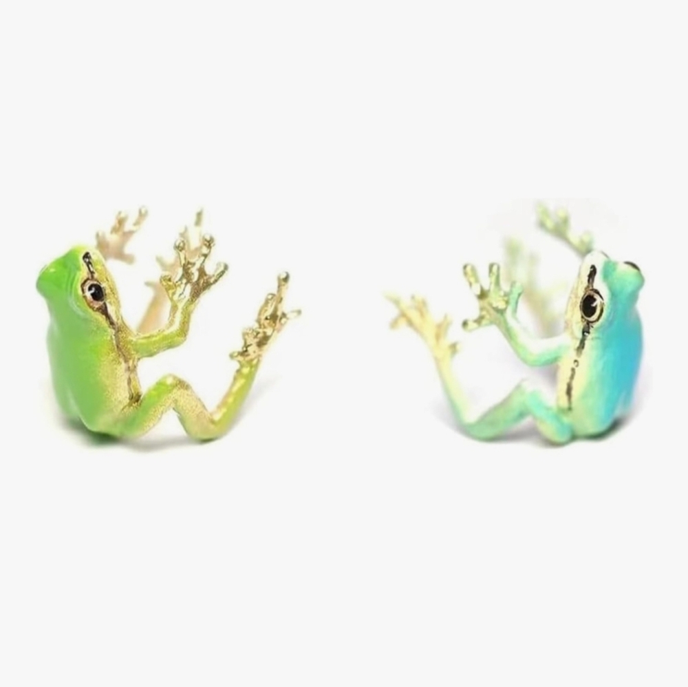Green and Blue Frog Ringa